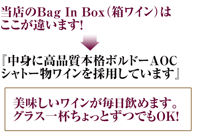 当店のBag I n Boxはここが違います