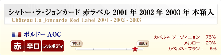 シャトー・ラ・ジョンカード赤ラベル概要