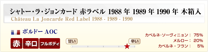 シャトー･ラ･ジョンカード赤ラベル概要