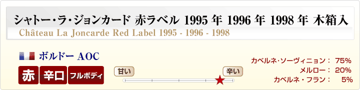 シャトー・ラ・ジョンカード赤ラベル概要