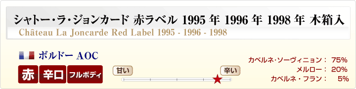 シャトー･ラ･ジョンカード赤ラベル概要