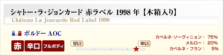 シャトー・ラ・ジョンカード赤ラベル概要