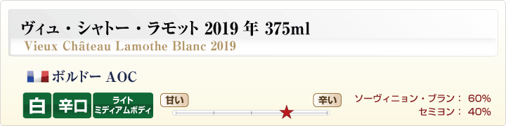 ヴィュ・シャトー･ラモット2019年