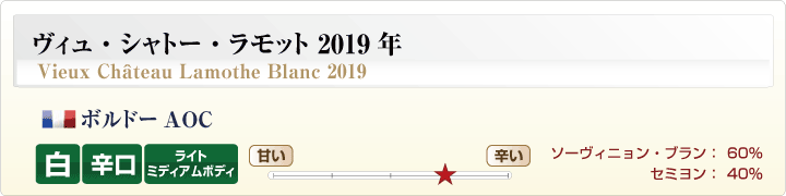 ヴィュ・シャトー・ラモット2019年