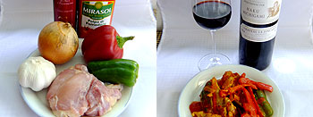 若鶏のバスク風煮込み