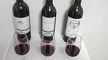 ワイン3種類の色合い