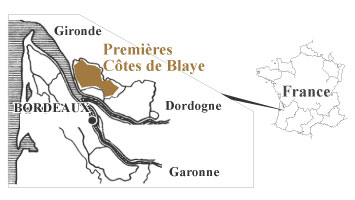 プルミエール・コート・ド・ブライ地図