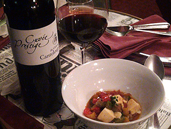 フォアグラ添えフランス風麻婆豆腐