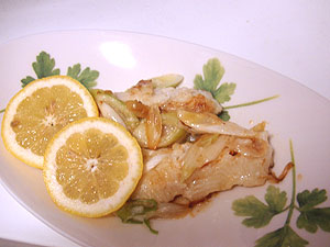 白身魚とレモンの塩麹ソテー