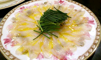 フグ刺しとフグネギ