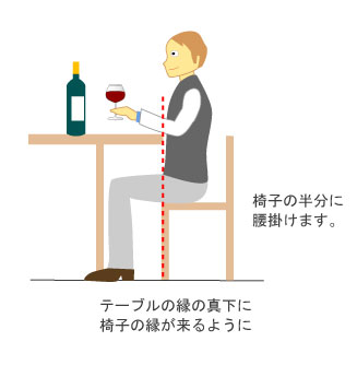 椅子 座り方
