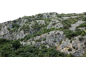 南仏の石灰岩の断崖