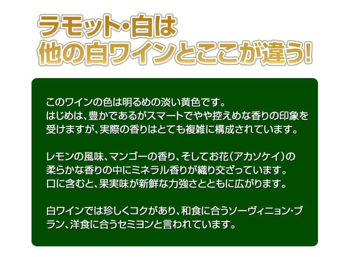 シャトーラモットはここが違う!